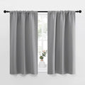 NICETOWN RV Blackout Curtains for Camper Windows, Short Room Darkening Home Decoration Thermal Insulated Rod Pocket Blackout Blinds & Drapes for Small Windows (Silver Grey, 2 Panels, W34 x L40) by NICETOWN