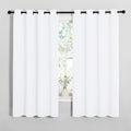 NICETOWN Draperies Curtains Panels, Blocking Out 50% Sunlight Window Treatment Curtains, Small Window Drapes for Bedroom (2 Panels, 55 by 68, White) by NICETOWN