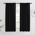 NICETOWN Halloween Blackout Curtains Window Panel Drapes - (Black Color) W34 x L63, Double Panels, Home Decoration Light Blocking Thermal Insulated Rod Pocket & Back Loop Draperies for Living Room by NICETOWN