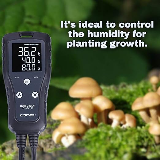DIGITEN Digital Humidity Controller Humidistat Pre-Wired Plug Simple-Stage AC 110V -240V with High Accuracy Humidity Sensor for Dehumidifier Humidifier Reptiles Greenhouse Exhaust Fan Fermentation - Image 3