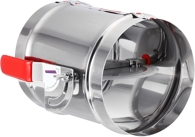 PATIKIL HVAC Duct Manual Volume Backdraft Damper, 6 Inch/150mm, Airflow Ducting Branch Vent Damper Air Control Valve, Adjustment Handle Stainless Steel, for HVAC by PATIKIL