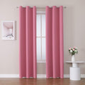 ChrisDowa Grommet Room Darkening Curtains for Bedroom and Living Room - 2 Panels Set Thermal Insulated Blackout Curtains (Pink, 42W x 84L ) by ChrisDowa