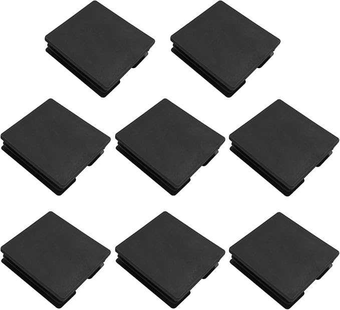 8 Pack 3" Square Plastic Plugs, Black Tubing End Caps Plugs Insert for Square Tube and Furniture Legs - Image 5