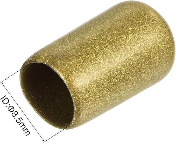 uxcell 20pcs Rubber End Caps 8.5mm ID Vinyl Round Tube Bolt Cap Cover Thread Protectors Gold - Image 3