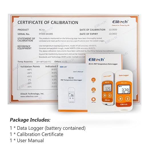 Elitech RC-5+ Digital PDF USB Temperature Data Logger Reusable Recorder Refrigerator Thermometer 32000 Points High Accuracy (10 Packs) - Image 8