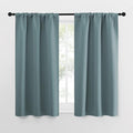 NICETOWN Greyish Blue Blackout Curtains Panels for Window, Thermal Insulated Rod Pocket Blackout Drapes/Draperies for Living Room (2 Panels, W34 x L54 inches) by NICETOWN