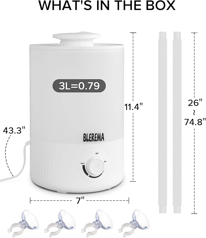 No Leak Reptile Fogger Humidifiers Mister for Reptile Tank, 3L Top-Fill Terrarium Humidifier with Hose - Ideal for Snakes, Tortoises, Chameleons, Ball Python and Hermit Crabs (Single/Dual Fog Output) - Image 7