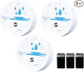 3 Pack Water Leak Detectors for Home, 100dB Waterproof Water Sensor Alarm Leak Detector for Basements, Bathrooms, Laundries, Sinks, and Windows(Battery Included) by Unknown
