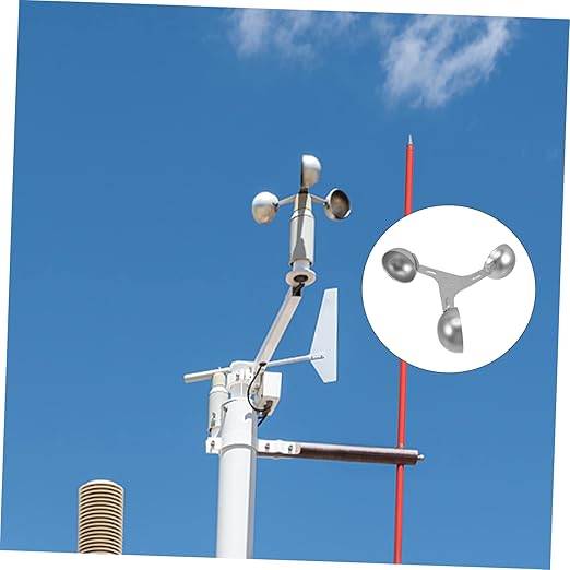 BESPORTBLE Professional Cup Wind Gauge Replacement Sensor with Aluminum Alloy Wind Cups for Outdoor Weather Stations Greenhouses and Environmental Monitoring - Image 2