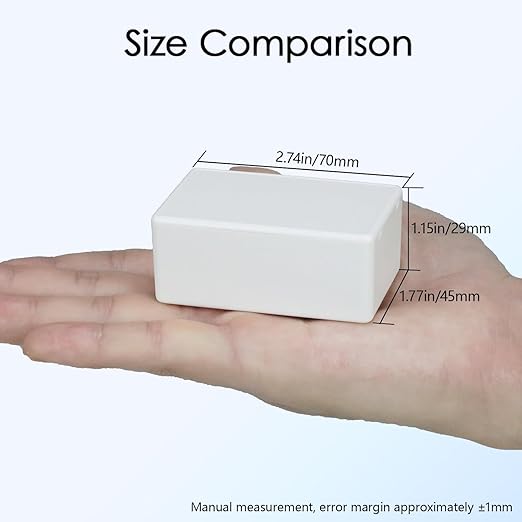 Project Box 8 Pieces Electrical Box Small Junction Box ABS Plastic Enclosure Power Electronic Case White 2.76" x 1.77" x 1.14"(70 x 45 x 29mm) - Image 2
