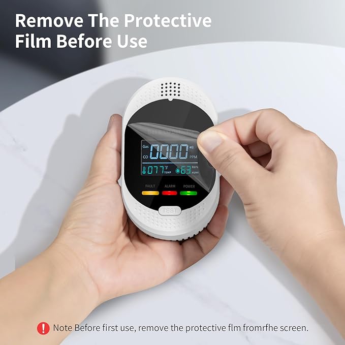 Plug in Carbon Monoxide Detector Combustible Gases Detectors,4-in-1 Co & Natural Gas Alarm Detectors with Temperature and Humidity Display,Clear LCD Screen Sound Light Dual Alarm for Home Travel RV - Image 9