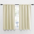 NICETOWN Blackout Curtains for Bedroom, Home Decorations Thermal Insulated Solid Rod Pocket Blackout Drapes for Cafe (Beige, One Pair, 42 x 45-inch) by NICETOWN