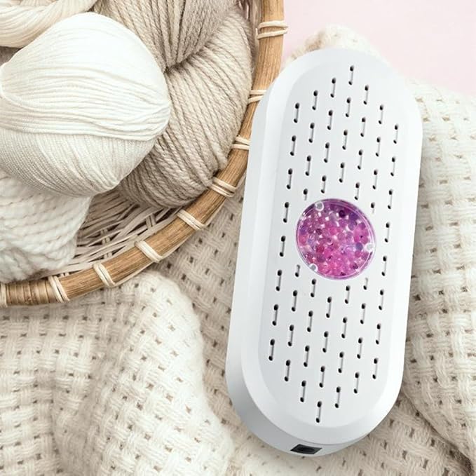 Portable Electric Mini Air Dryer USB Charging Reusable Moisture Absorbent Dehumidifier Compact Design White Plastic For Closets Cabinets Shoe Racks Bookshelves Home Office Travel Easy To Use(3 pcs) - Image 5