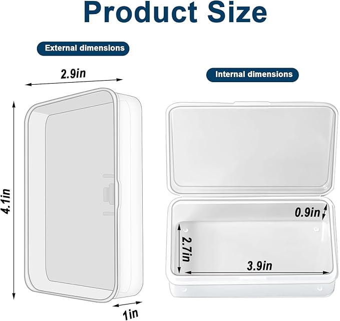 Blank Card Case, 8 Pack Clear Plastic Card Deck Box, Snaps Closed - Storage Box for Base Ball Trading Cards, Business Cards & More - Image 2