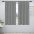 Easy-Going Rod Pocket Blackout Curtains for Bedroom, Room Darkening Window Curtains for Living Room, Thermal Insulated Noise Reduction Solid Window Drapes, 2 Panels(52x56 in, Light Gray) by Easy-Going