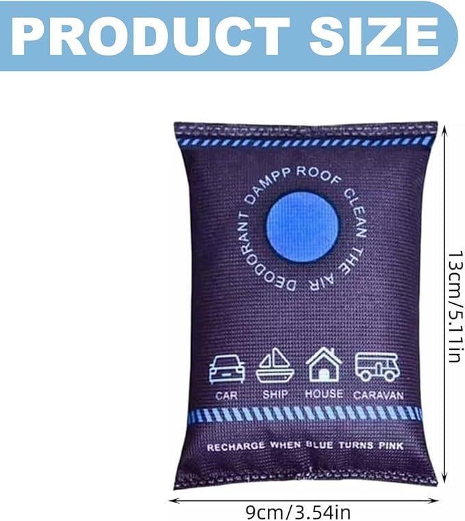 Reusable Dehumidifier Bags, Car Moisture Absorber for Windows Interior, Portable Condensation Prevention for Wardrobe, Closet, Basement, RV, Camper Storage (6, Purple) - Image 2