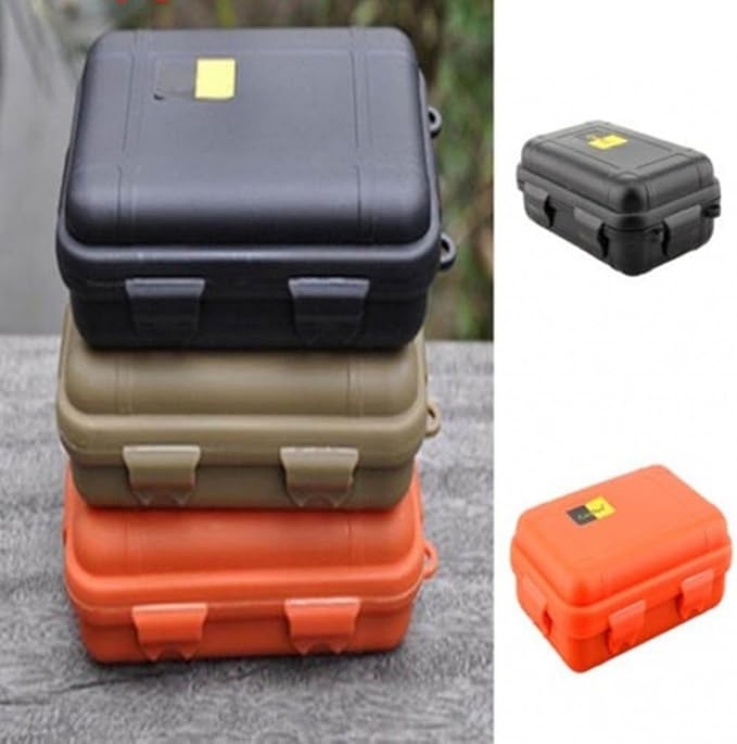 Outdoor Camping Tactical Dry Box Container Shockproof Waterproof Gear Tool Storage Box (Black) - Image 2