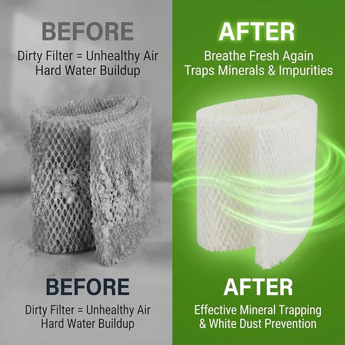 MAF2 Humidifier Wick Filter, MAF2 Super Wick Replacement Compatible with AIRCARE Essick Air Moist Air MA0800 MA0600 MA0601 and Kenmore 15408 17006 29706 29988 Humidifiers(2 Pack) - Image 4