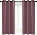 NICETOWN Kitchen Blackout Window Curtain Panel, Dry Rose, 1 Panel, 42 by 63 inches Long, Home Fashion Thermal Insulated Solid Grommet Room Darkening Drape for Apartment by NICETOWN