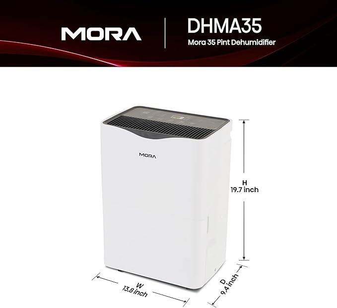 Mora Mora by Hisense 35 Pint Dehumidifier, for Space upto 3,000 Sq. Ft at Home, in Basements and Large Rooms, Energy Star, Quiet Operation,Filter Indicator with Washable Filter, 2 Years Warranty - Image 2