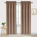 DWCN Blackout Curtains Room Darkening Thermal Insulated Bedroom Curtains Window Curtain Panels, 38 x 84 inches Long, Set of 2 Khaki Rod Pocket Drapes by DWCN