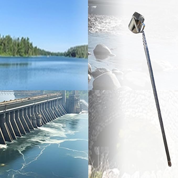 Water Sampling Pole,Telescopic Water Sampler,Pendulum Beaker Sampler with Swivel & Fixed!for Environmental Monitoring,Water Quality Sample Collection(Size:1000ml,3m(9.8ft),Color:Stainless steel) by Unknown