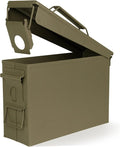 GUGULUZA Metal Ammo Can 30/50 Cal, Lockable Bullet Storage Case, Waterproof & Airtight Containers Box with Flip Top for Long-Term Storage Shotgun, Rifles, Pistols Ammunition by GUGULUZA