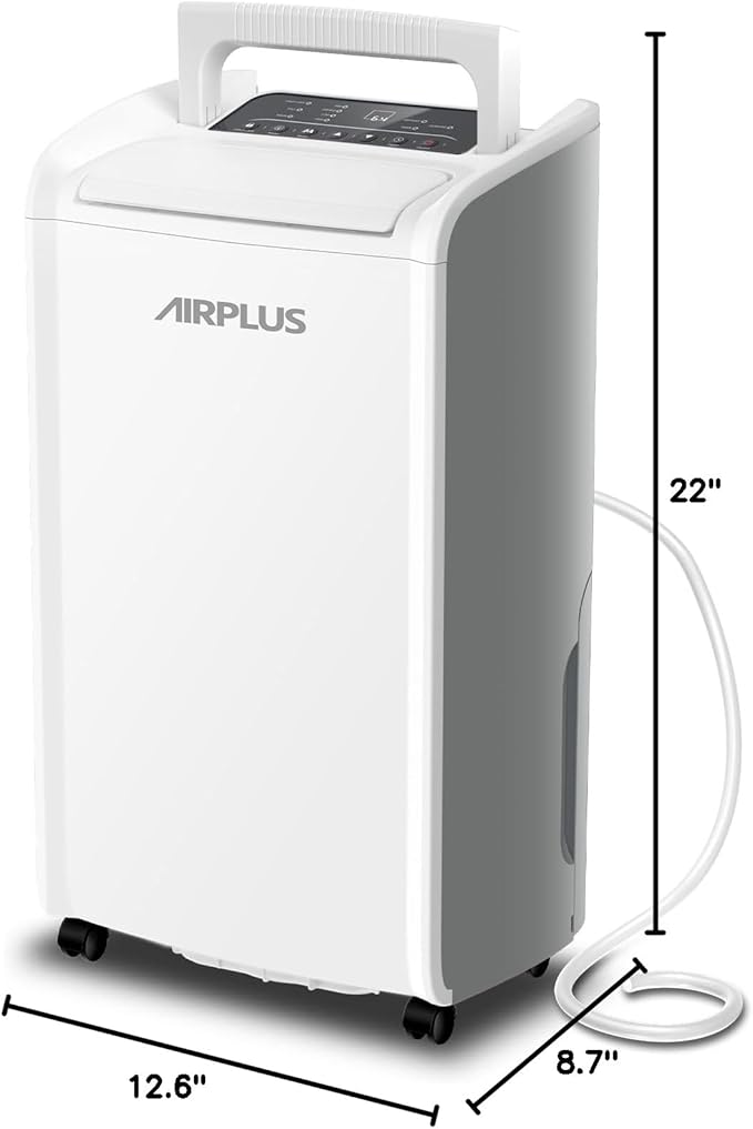 AIRPLUS 4,500 Sq.Ft 70 Pint Dehumidifier for Basements and Home-with Drain Hose,Efficient,Energy-with Dual Protection and 4 Smart Modes,24H Timer,Defrost,for Large room - Image 9