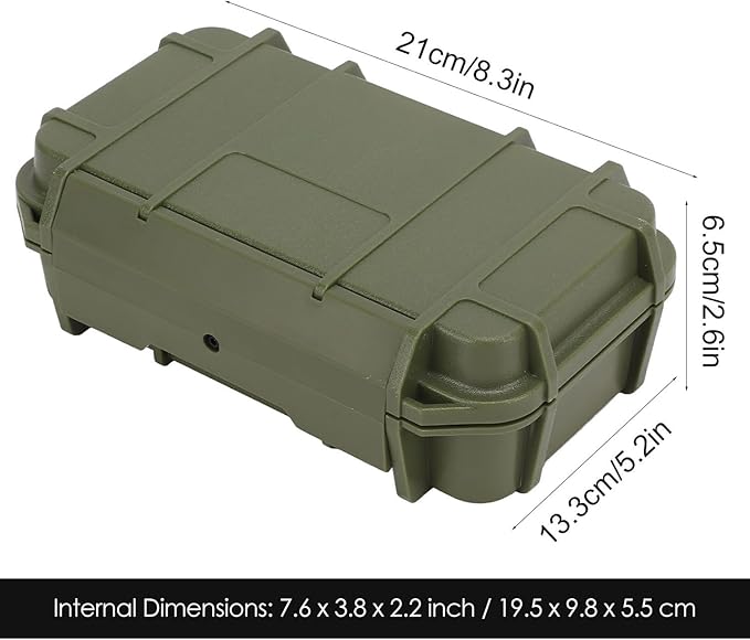 Hapivida Waterproof Dry Box Protective Case, 2Pcs Outdoor Shockproof Boxs ABS Plastic Storage Tool Box for Camping Fishing Hiking Water Sports - Image 2