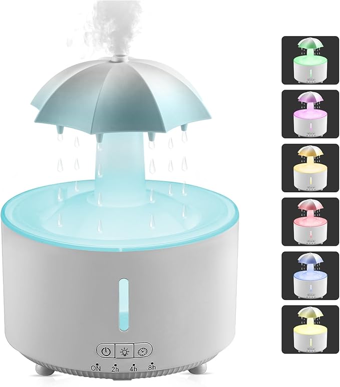 Missfly Aromatherapy Diffuser,Clouds and Cool Mist Humidifier,360° Rotatable,Super Quiet, Easy to Fill & Clean, Auto Shut-Off,300ml Humidifiers for Bedroom Home and Office (White) by Unknown