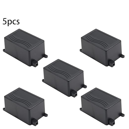 Fielect 5Pcs Junction Box ABS Plastic Dustproof Universal Electrical Project Enclosure with Ear Black 2.76 x 1.77 x 1.38 inch - Image 7