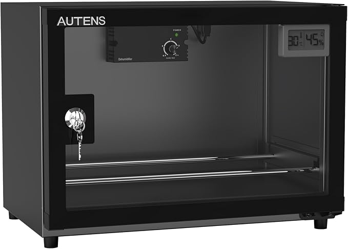 AUTENS 25L 3D Printer Filament Dehumidifier Storage Cabinet Box, Holds 5 Rolls with Humidity Control for Filament Storage, Transparent Glass & Aluminum Alloy, Noiseless & Stackable for PLA/ABS/PETG - Image 9