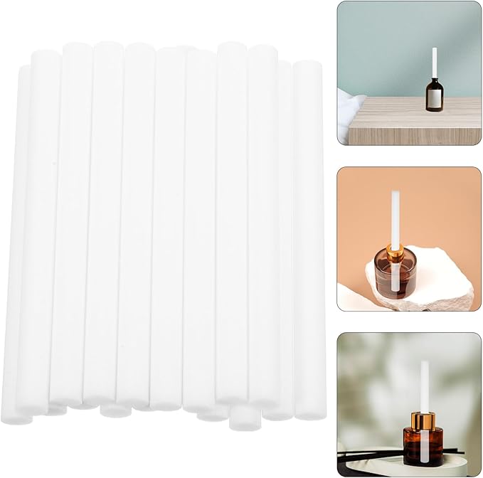 Essential Oil Diffuser Filter Cotton Core 50pcs Humidifier Diffuse Stick Refills Spa Bathroom Replacement Refill Sticks White 8x100mm - Image 5