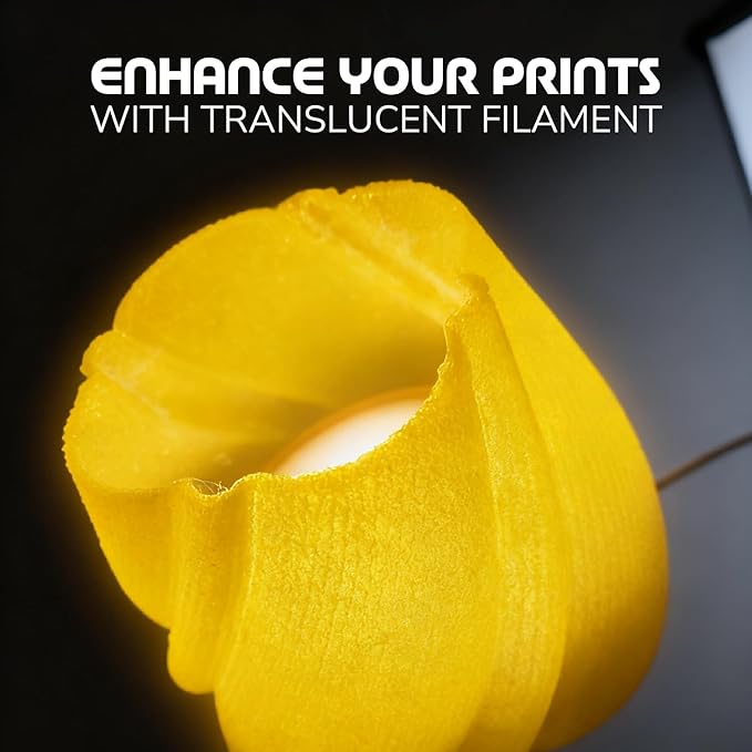 Polymaker Panchroma Gradient PLA Translucent Yellow and Clear 3D Printing Filament 1.75mm 1KG, Premium Gradient PLA, Easy To Print, AMS Compatible, Perfect For Lamp Shades, Vases, Figurines, Ornaments - Image 2