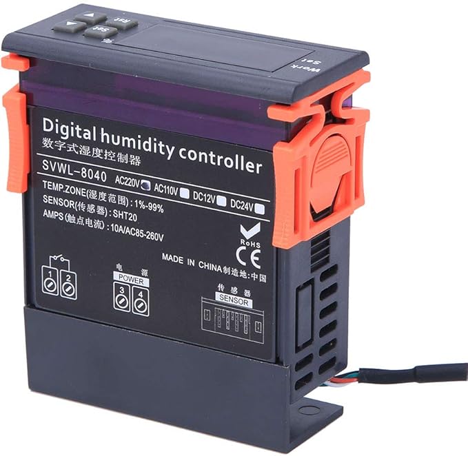 Oumefar AC 220V Digital Air Humidity Controller Range 1%-99% RH High Precision HM-40 Type Sensor Humidity Regulator for Measuring Air Humidity - Image 3