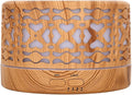 Wild Essentials 700ml Designer Large Room Essential Oil Diffuser, 5 in 1 Ultrasonic Aromatherapy Vaporizer Cool Mist Humidifier, Home, Office, Bedroom, Timer, Auto-Off, 7 Color LED (Light Wood Hearts) by WildEssentials