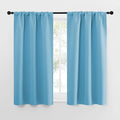 NICETOWN Kitchen Curtains for Small Windows, Privacy Thermal Insulated Blackout Curtains & Drapes for Boys Room (Teal Blue, 34" Wide by 54" Long, 2 Pieces) by NICETOWN