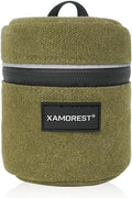 Camera Lens Case Lens Bag Compatible (3.15" x 3.15"(Canvas, Green)) by XAMOREST
