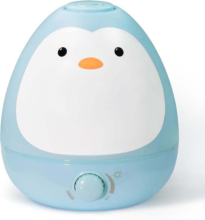 Earnest Living Baby 3-in-1 Cool Mist Humidifier with Essential Oil Diffuser + Nightlight, BPA Free Phenol Free Humidifier for Kids Bedroom, Nursery + Large Rooms, Whisper-Quiet, Auto Shut Off by EarnestLiving