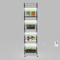 SOLIGT Plant Shelf with Grow Lights, 5 Tier Grow Light Stand Rack with 8 Pack 16“ 6000K T5 Full Spectrum Led Grow Lights for Indoor Plants, Seed Starting, Seedling Growing, Timer Included by SOLIGT