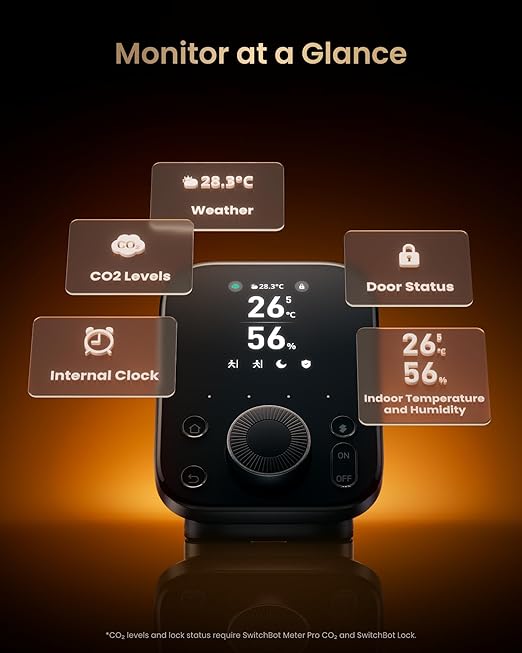 SwitchBot Hub 3 (3rd Gen) Smart Home Command Center: Screen + Physical Dial, IR Remote Hub for TVs/ACS, Temp/Humidity Sensor (±0.2°C), Matter Bridge, Bluetooth 200m, Works on 2.4GHz WiFi - Image 5