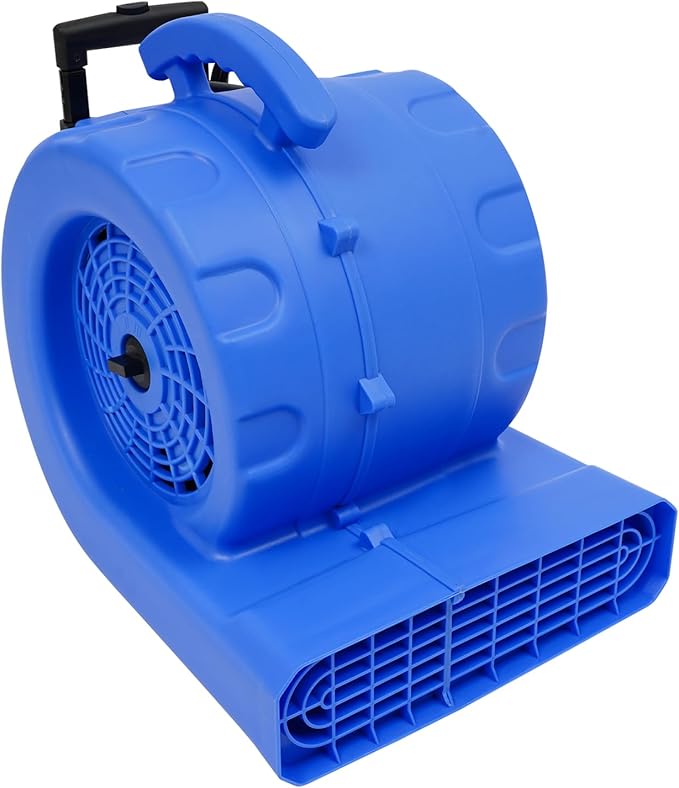 3-Speed Air Mover 750W Floor Drying Dryer Portable Carpet Drying Blower Fan-110V, 50/60Hz, 19 * 15in for Furniture, Windows, Commercial, Industrial, Removing Odors, Ventilation (Blue) - Image 8