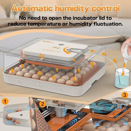 4th Gen – 56 Egg Fullly Automatic Incubator, 2026 Upgraded Design, Intelligent Sensor-Based Humidity & Temp Control, Chick Separator, Custom Days, Adjustable Auto Turning & Stop, Flexible Egg Spacing - Image 2