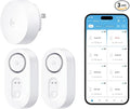 GoveeLife Upgraded Smart Water Leak Detector 1s with 1804ft Ultra-Long Range, WiFi Water Sensor with SMS/Email/APP Push and Sound Alarm, 5-Year Battery Life, Suit for Home, Basement, Kitchen, 2 Pack by GoveeLife