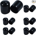 Acocony 5/8 Inch Rubber Cap Round Rubber End Caps PVC Flexible Protector Plastic Plugs for Round Holes Black Pack of 12 by Acocony