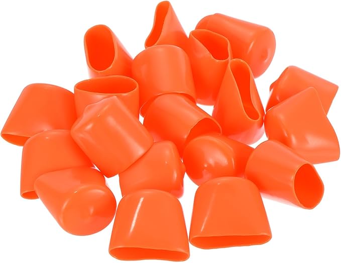 uxcell 20pcs Rubber End Caps 25mm ID Vinyl Round Tube Bolt Cap Cover Screw Thread Protectors Orange - Image 4