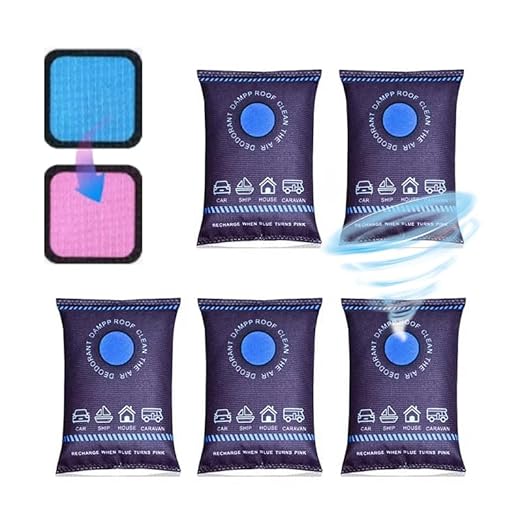 5-Pack Reusable Dehumidifier Bags, 100g Rechargeable Desiccant Packs for Moisture Absorption, Fits Car Truck RV Closet Basement Toolbox by Unknown