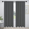Easy-Going Rod Pocket Blackout Curtains for Bedroom, Room Darkening Window Curtains for Living Room, Thermal Insulated Noise Reduction Solid Window Drapes, 2 Panels(52x96 in, Gray) by Easy-Going