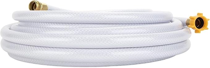 Camco TastePURE 75-Ft Water Hose - RV Drinking Water Hose Contains No Lead, No BPA & No Phthalate - Features Reinforced Design & Crafted of PVC - 5/8” Inside Diameter, Made in the USA (21008) by Camco