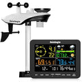 Sainlogic Weather Stations Wireless Indoor Outdoor SA6, Weather Station with Rain Gauge and Wind Speed, Weather Forecast, Temperature, Air Pressure, Humidity, Moon Phase, Alarm Clock(No WiFi) by Sainlogic